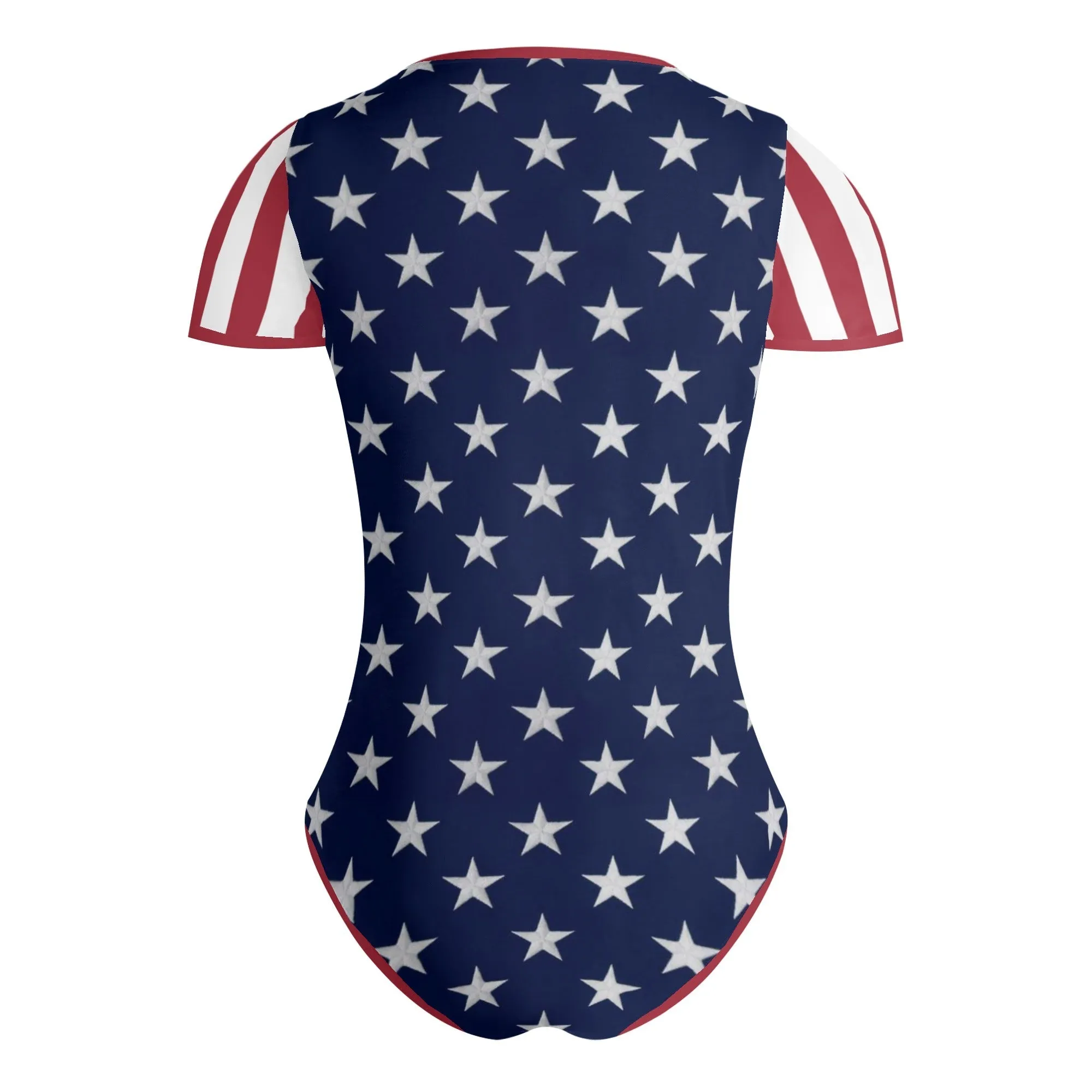Stars and Stripes Bodysuit for Women - Flag Inspired Stars First