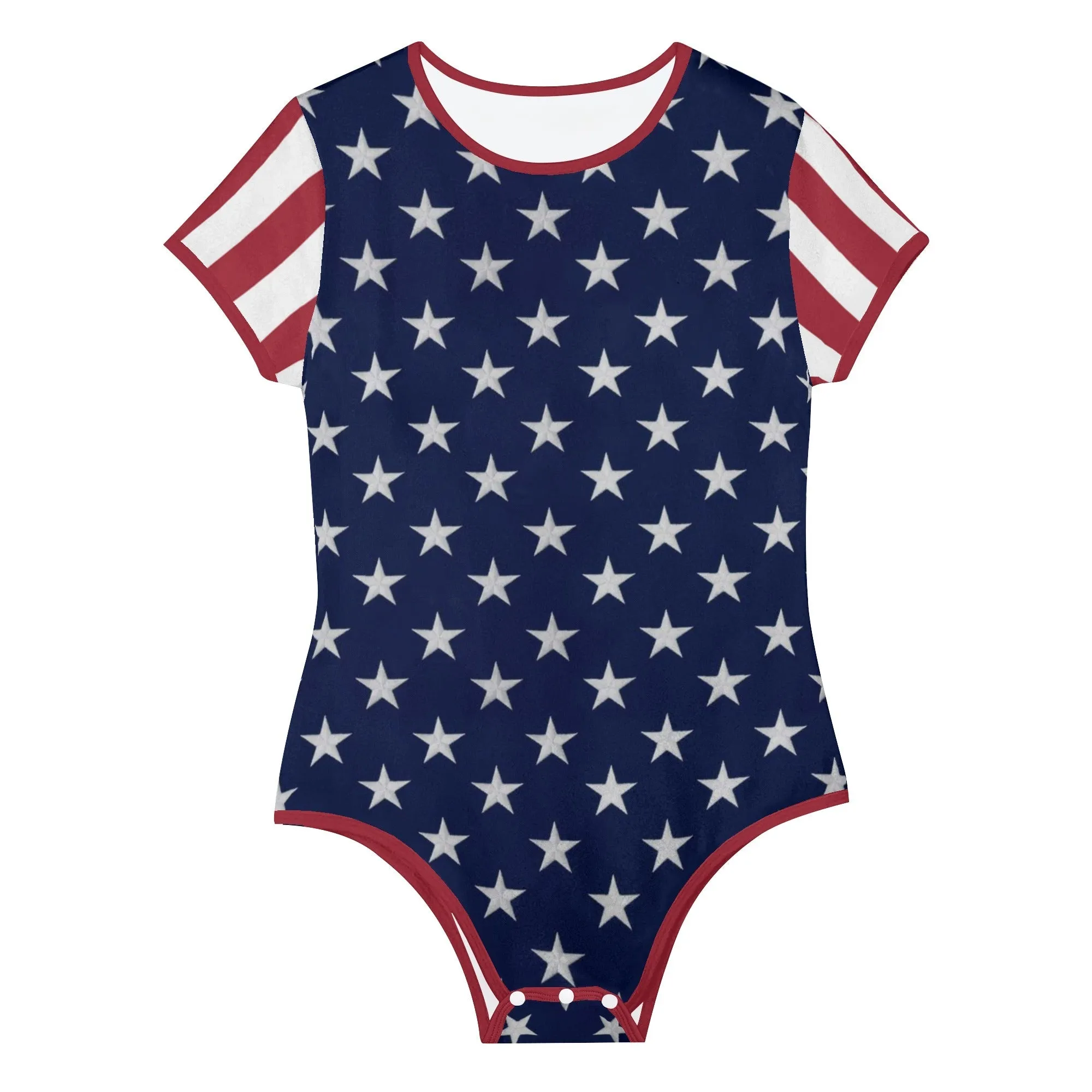 Stars and Stripes Bodysuit for Women - Flag Inspired Stars First