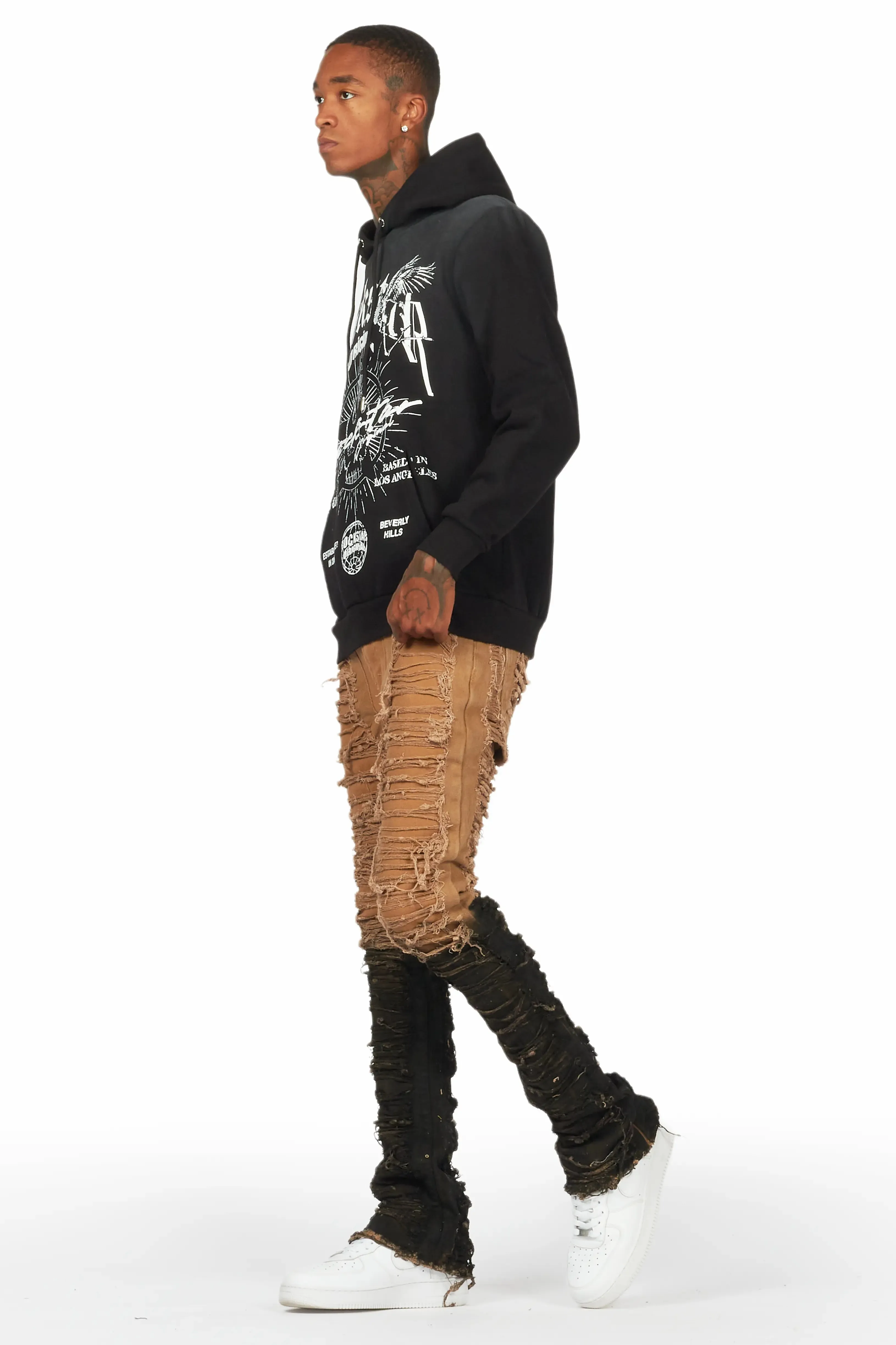 Tally Black Graphic Hoodie