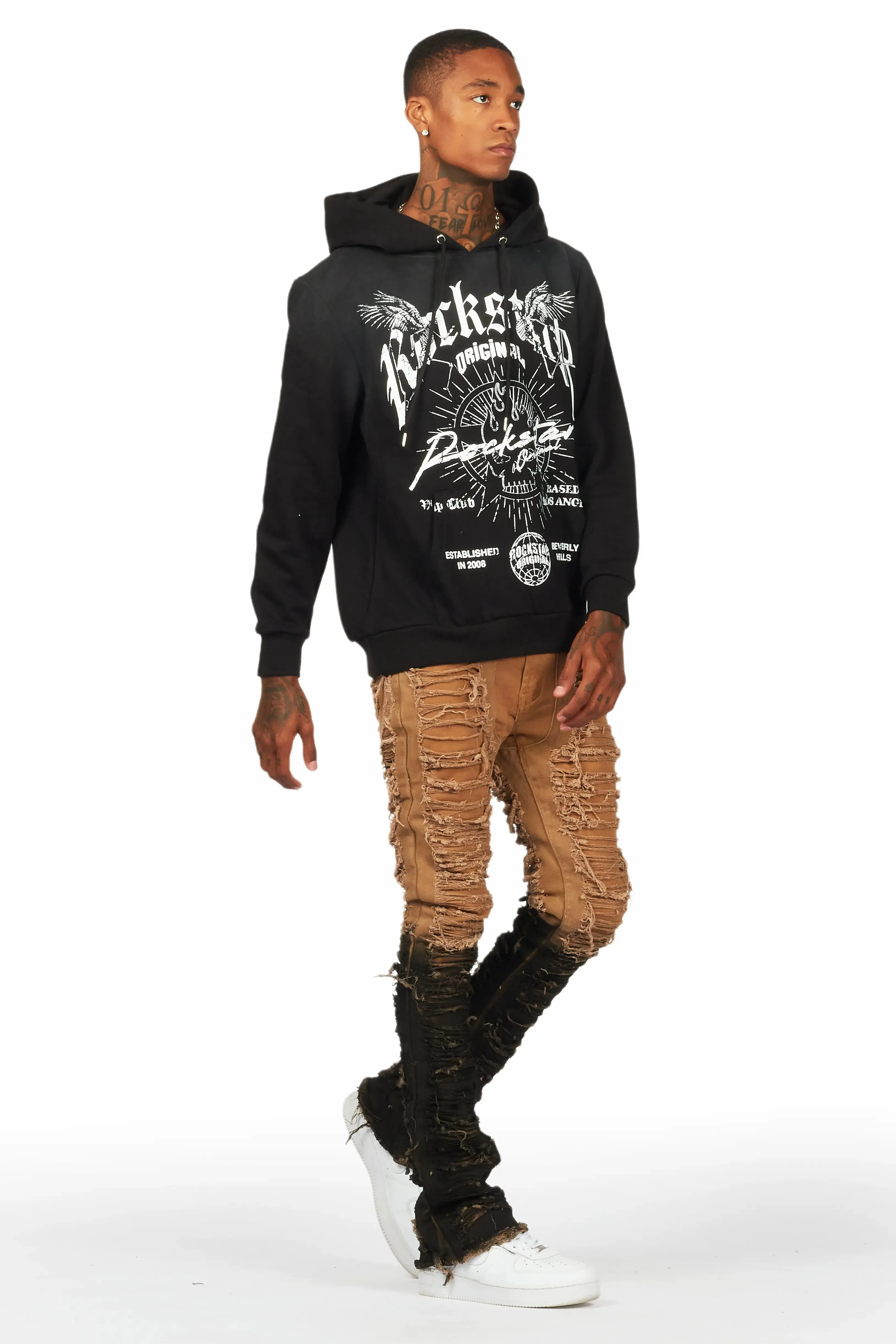 Tally Black Graphic Hoodie