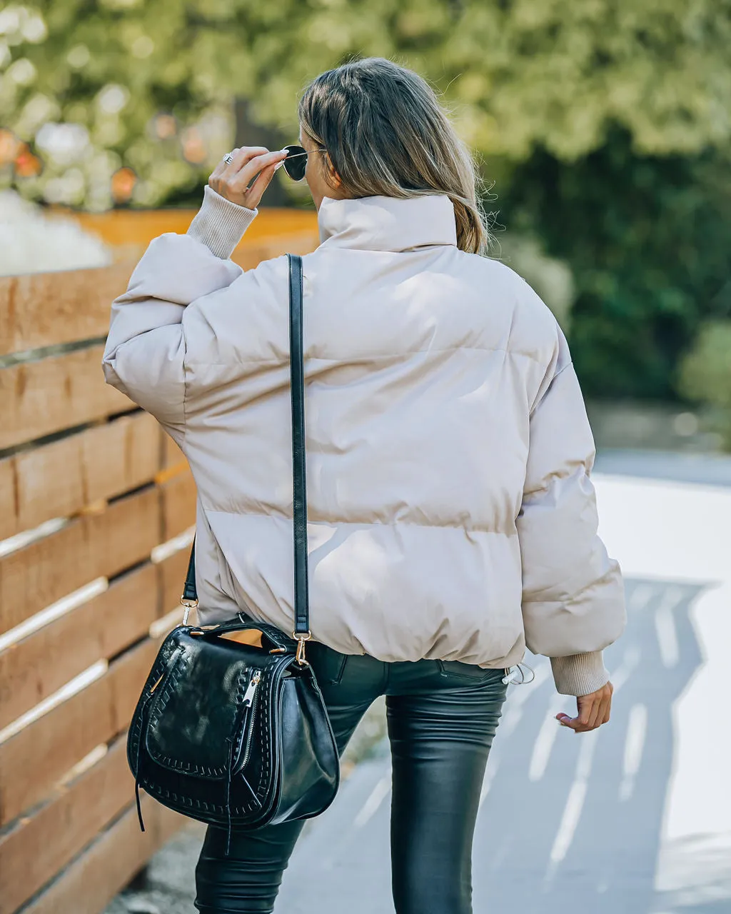 TastyHottie - Alina Pocketed Puffer Jacket - Natural