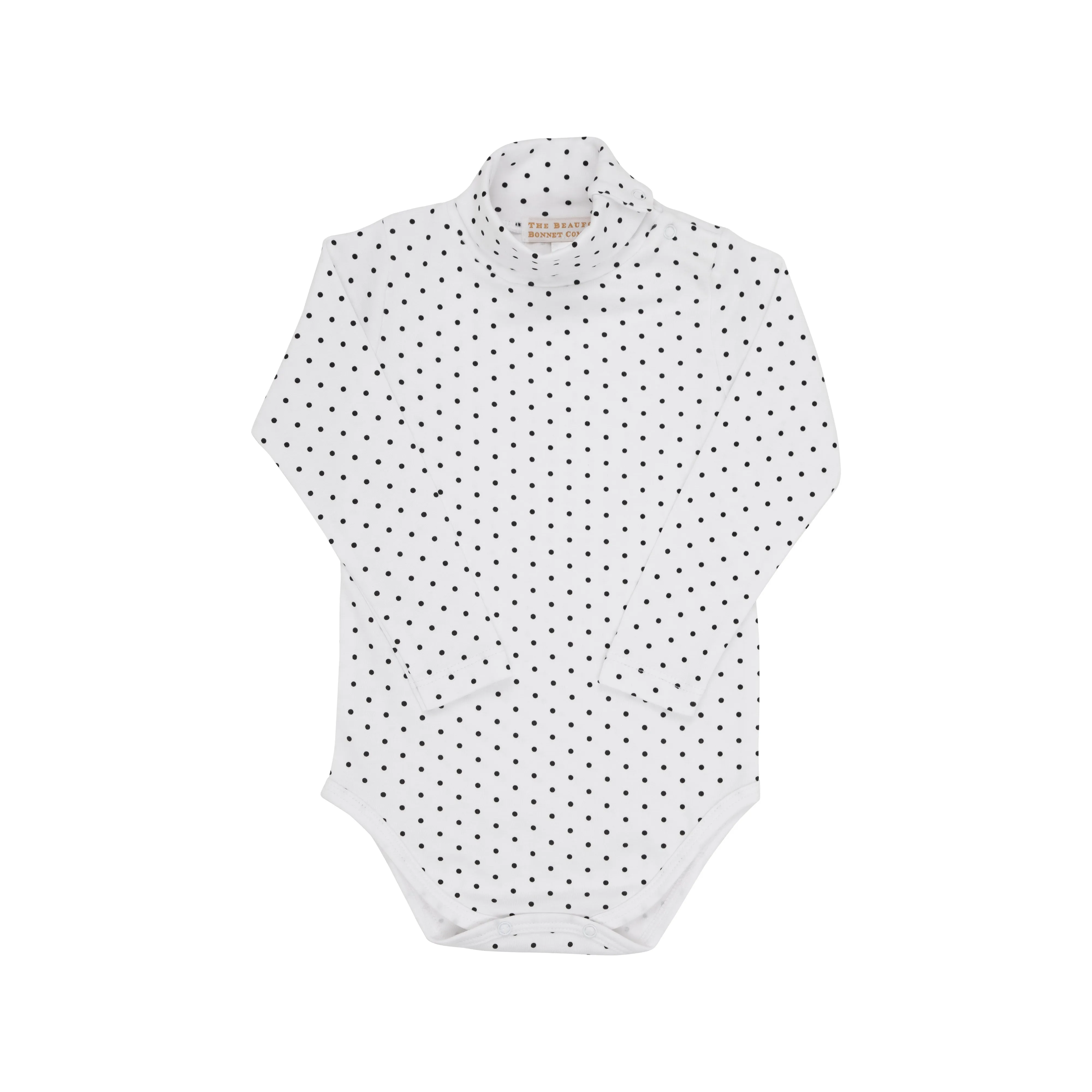 Tatum's Turtleneck & Onesie- Worth Avenue White with Newport Night Microdot