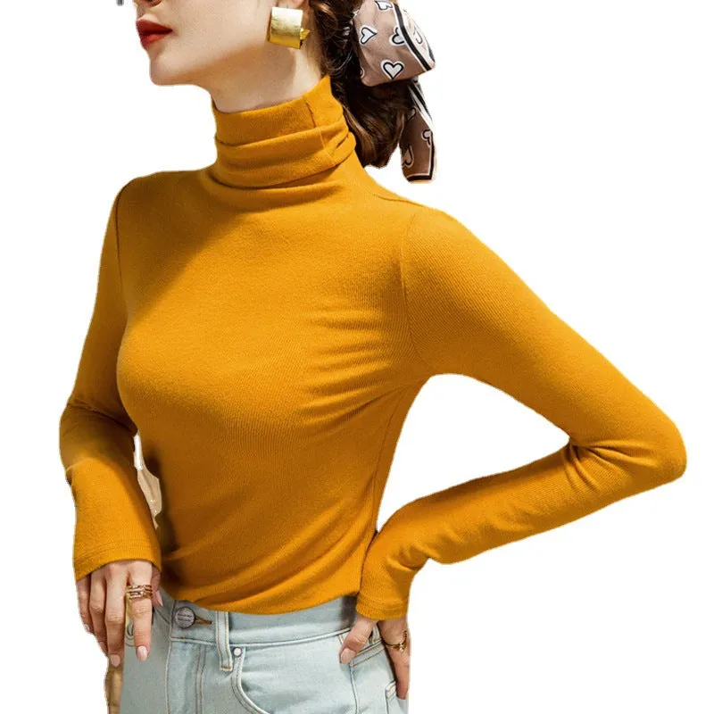 The Rock Turtleneck Autumn and Winter Turtleneck Brushed Base Shirt Small Shirt