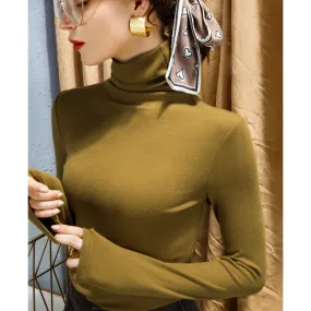The Rock Turtleneck Autumn and Winter Turtleneck Brushed Base Shirt Small Shirt