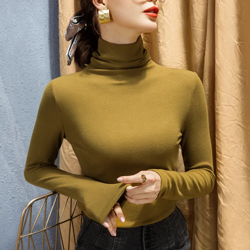 The Rock Turtleneck Autumn and Winter Turtleneck Brushed Base Shirt Small Shirt