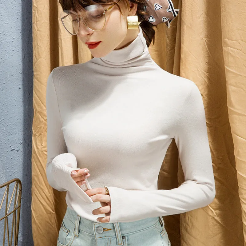The Rock Turtleneck Autumn and Winter Turtleneck Brushed Base Shirt Small Shirt