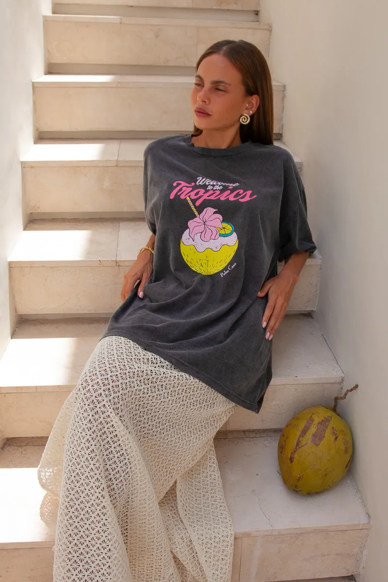 Tropics T-Shirt Vintage Black | W/S Pack of 5