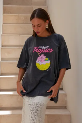 Tropics T-Shirt Vintage Black | W/S Pack of 5