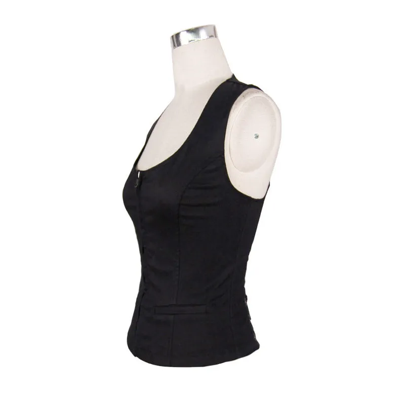 TTP222 Summer everyday life punk hollow out binding women vest
