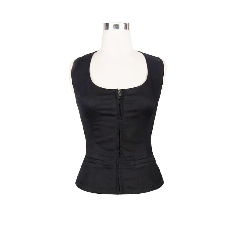 TTP222 Summer everyday life punk hollow out binding women vest