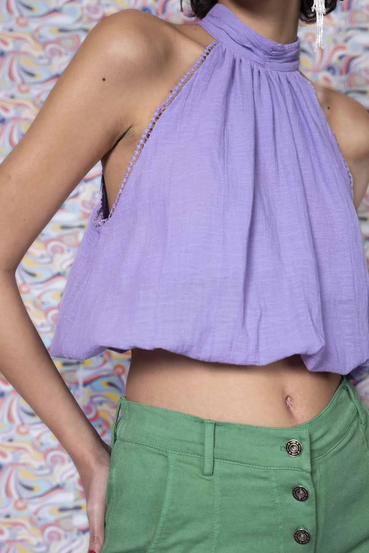 Turtle Neck Balloon Top