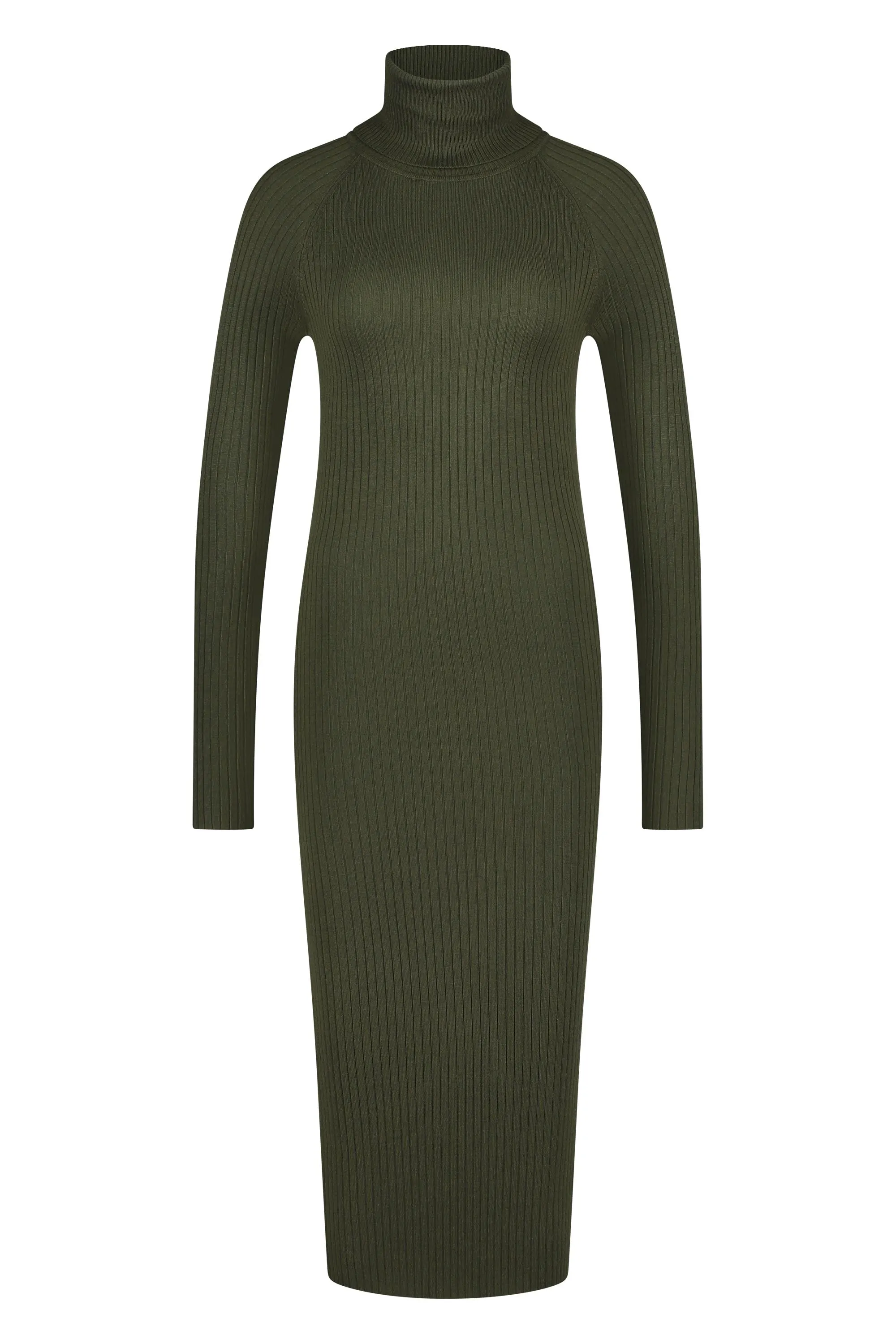 Turtleneck dress knitwear khaki