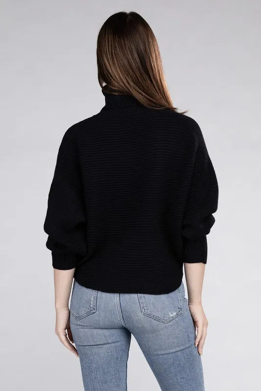Up Top Viscose Dolman Sleeve Turtleneck Sweater