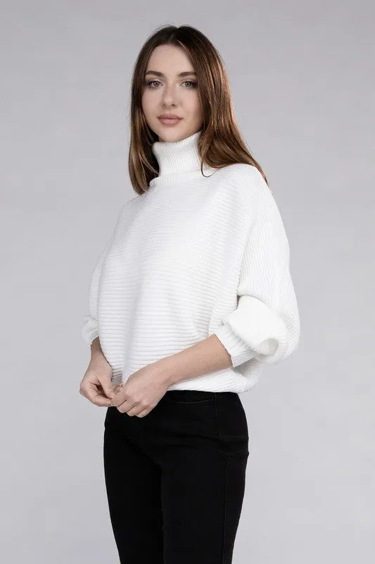 Up Top Viscose Dolman Sleeve Turtleneck Sweater