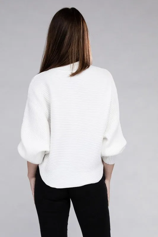 Up Top Viscose Dolman Sleeve Turtleneck Sweater