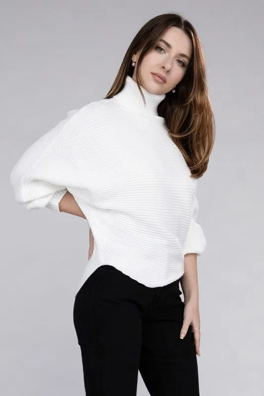 Up Top Viscose Dolman Sleeve Turtleneck Sweater