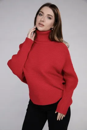 Up Top Viscose Dolman Sleeve Turtleneck Sweater