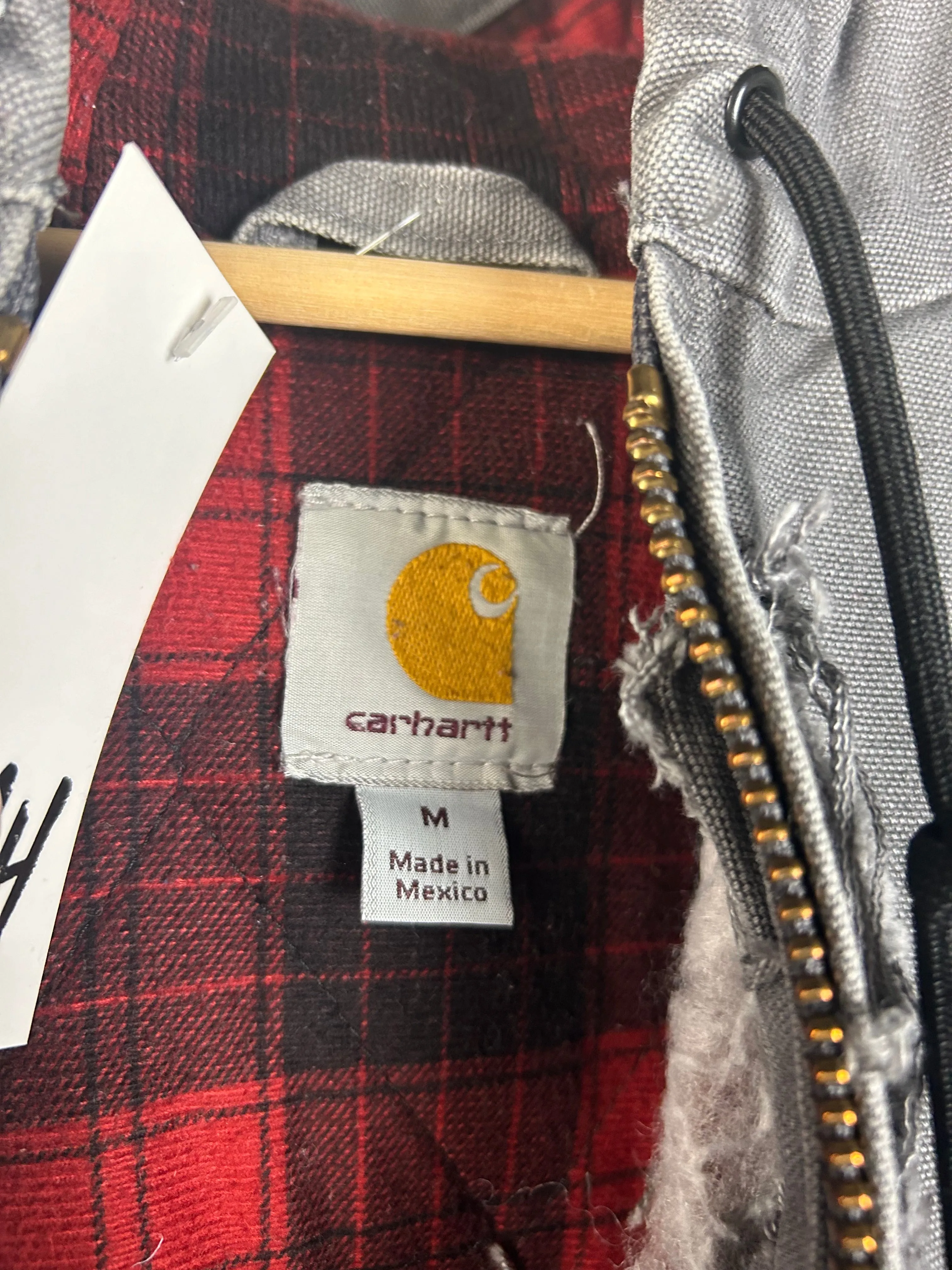 Vintage Carhartt Active Hooded Blanket Lined Grey Jacket 101074035