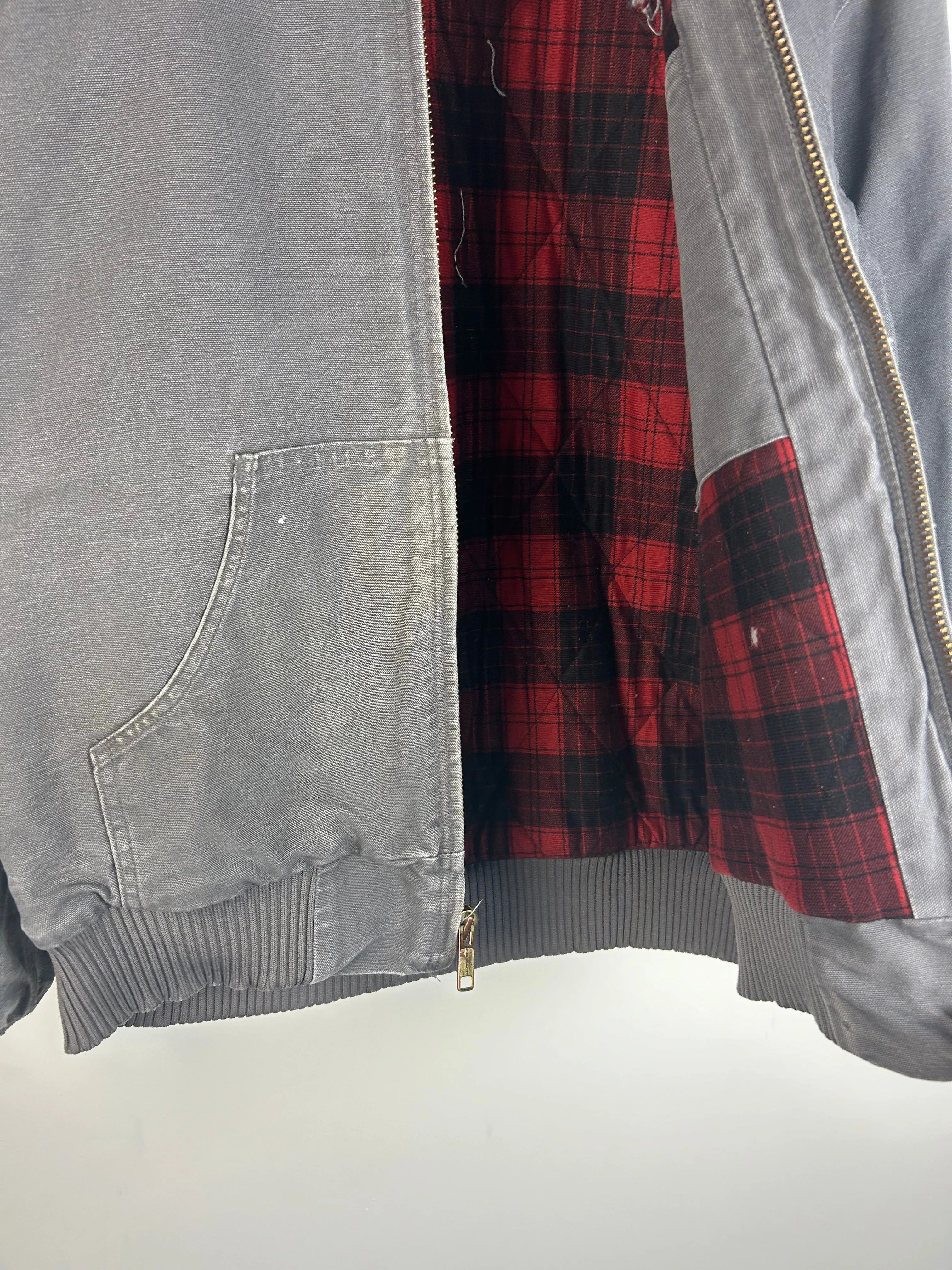 Vintage Carhartt Active Hooded Blanket Lined Grey Jacket 101074035