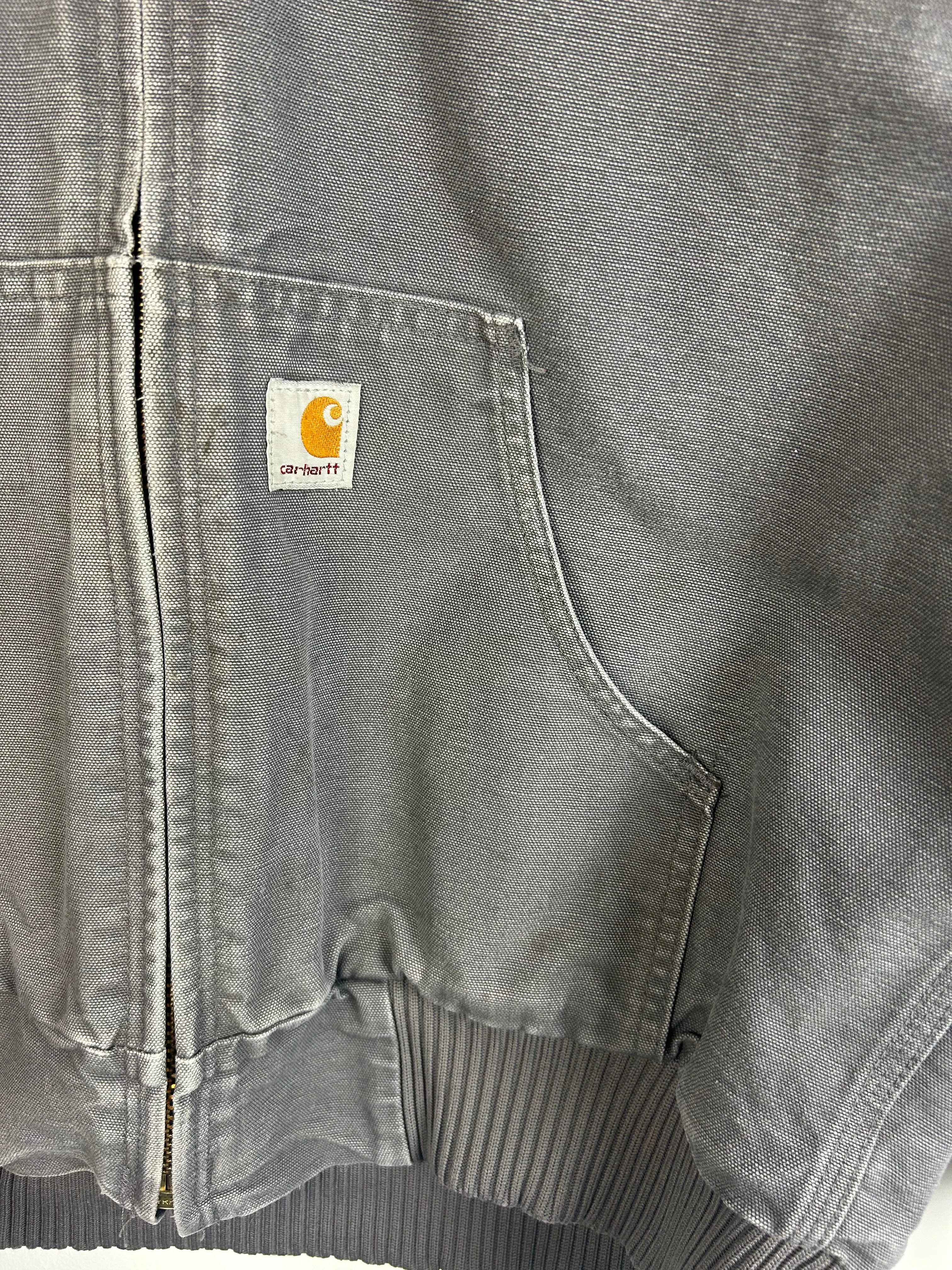 Vintage Carhartt Active Hooded Blanket Lined Grey Jacket 101074035