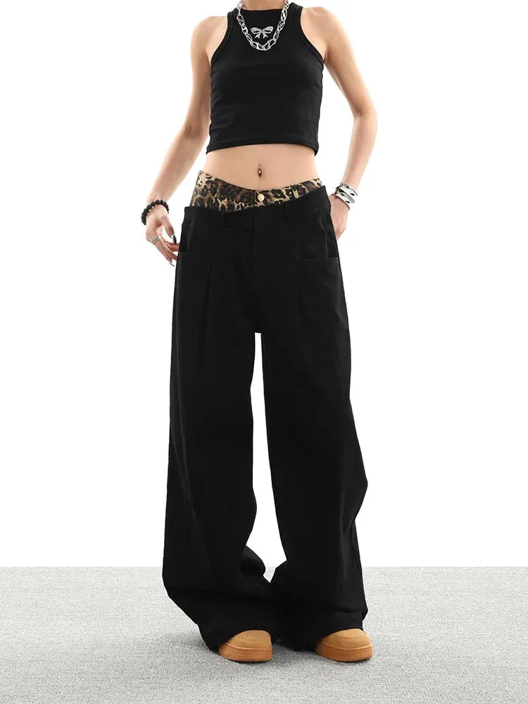 Vintage Streetwear High Waist Wide Leg Denim Jeans