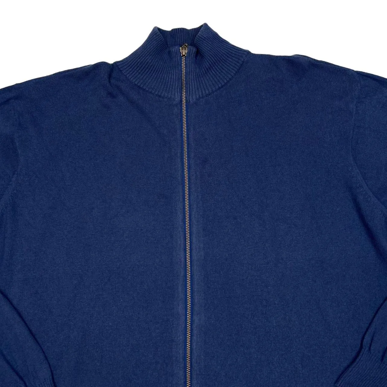 Vintage WOOLOVERS Classic Essential Cotton Cashmere Zip Sweater Jumper