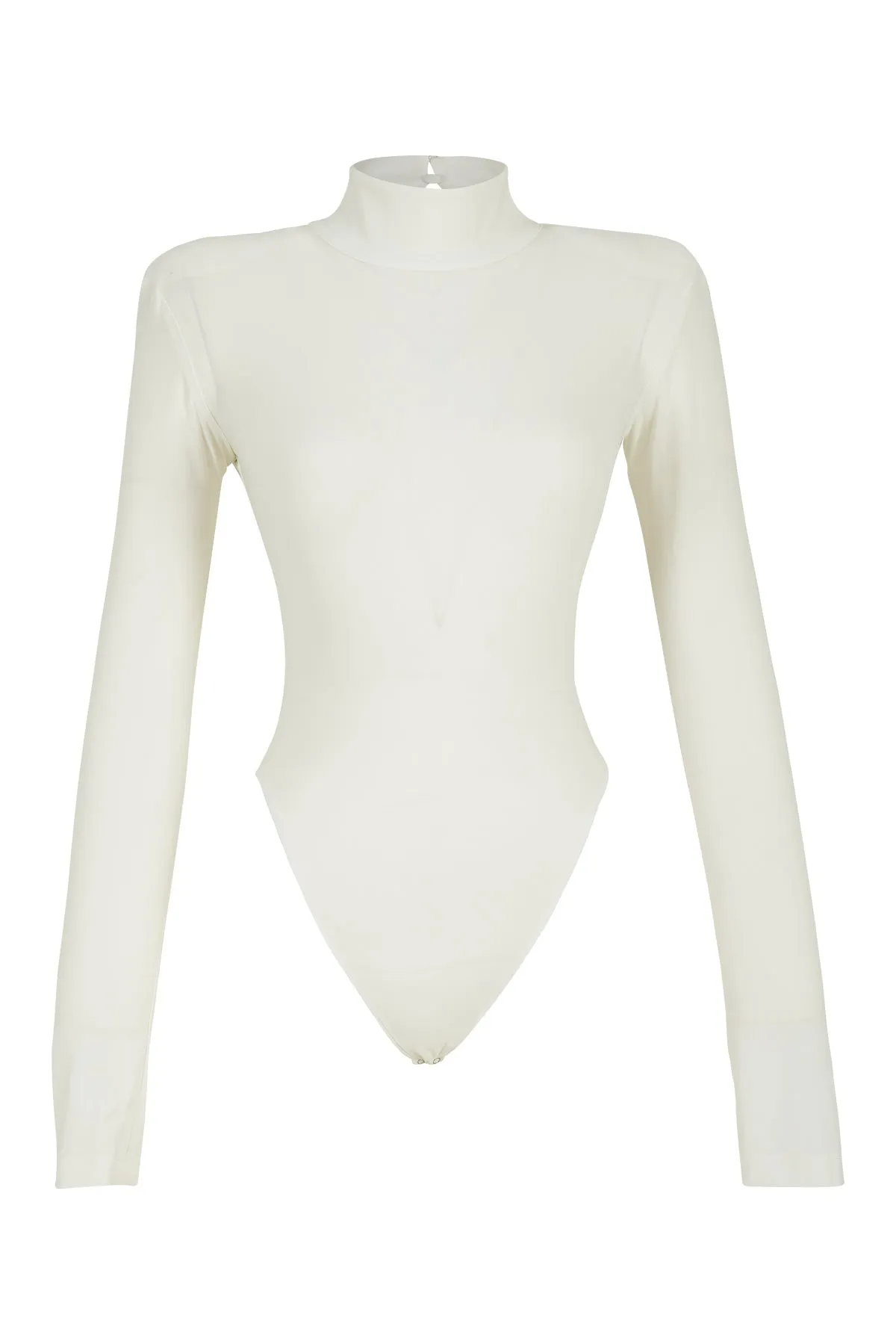 Volante White Turtleneck Bodysuit