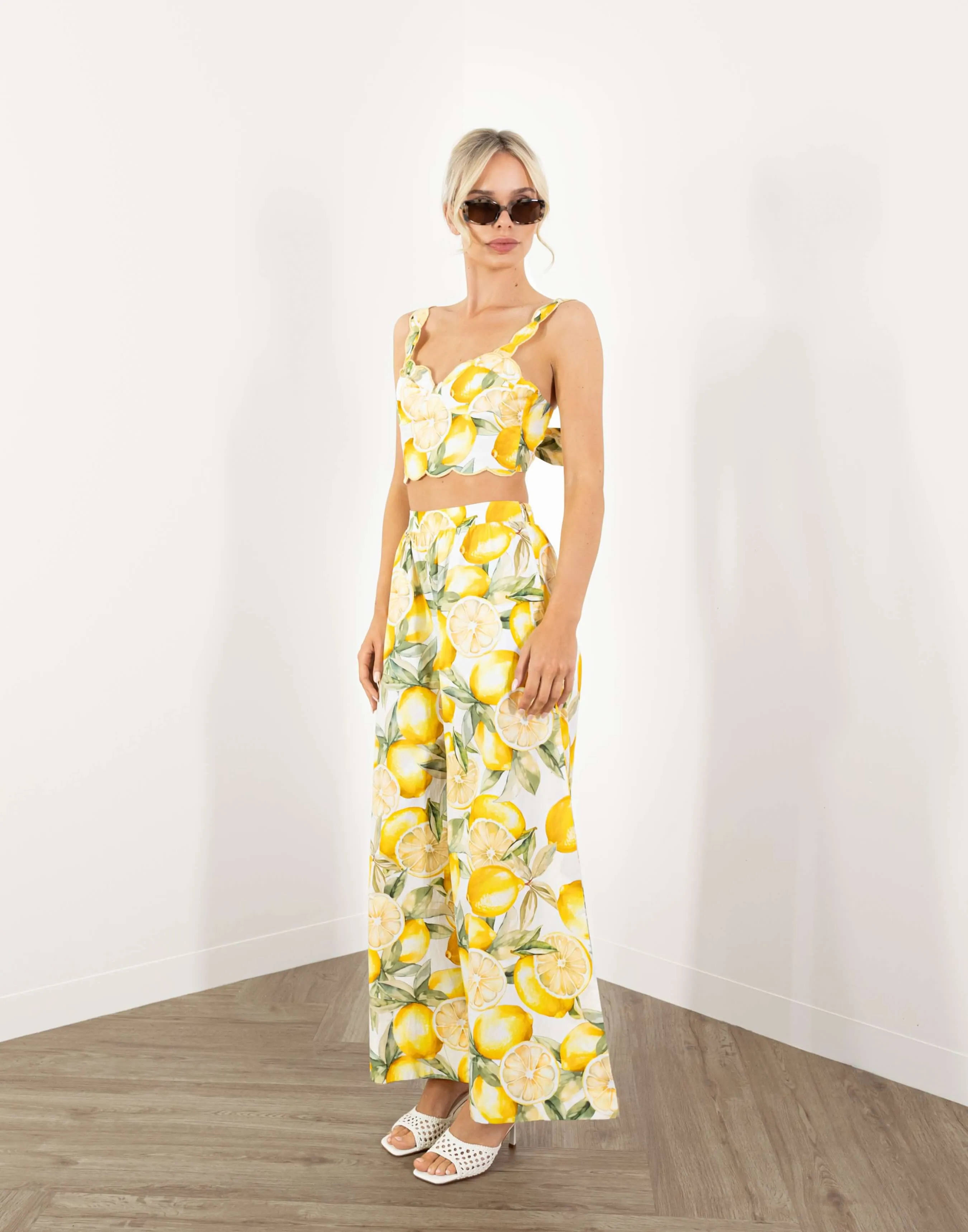 Wanda Pants - High Waist Relaxed Pants - Lemons