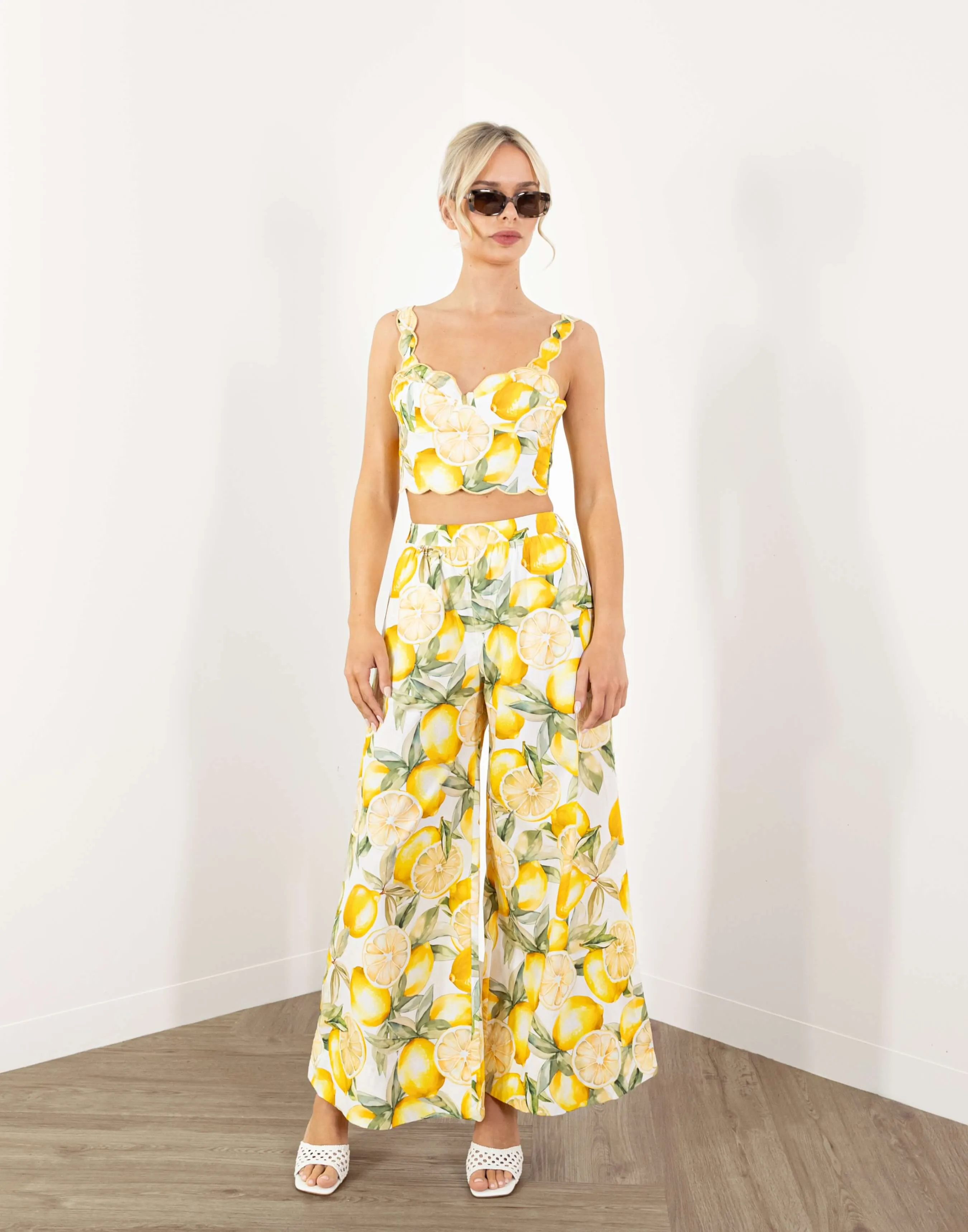 Wanda Pants - High Waist Relaxed Pants - Lemons
