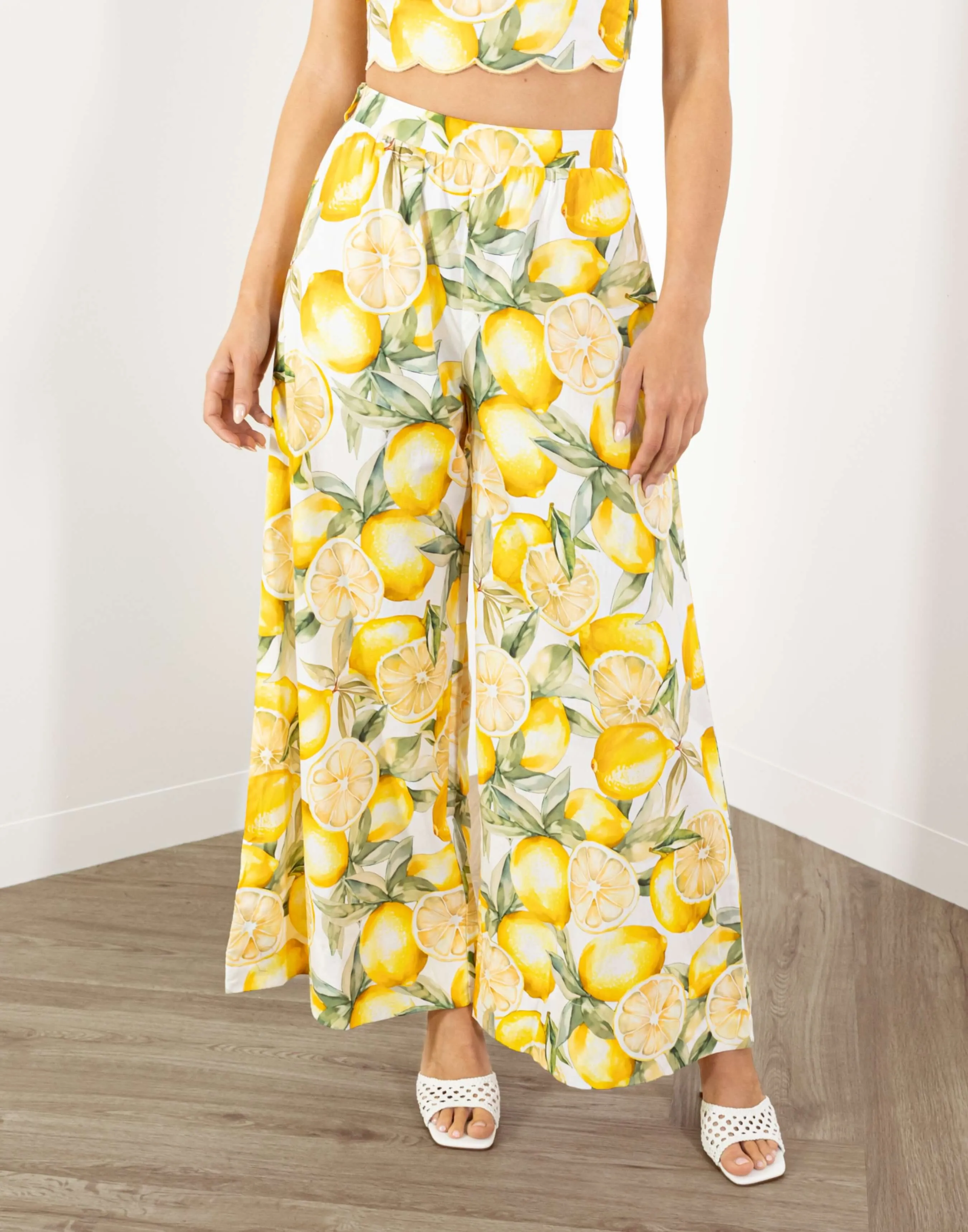 Wanda Pants - High Waist Relaxed Pants - Lemons