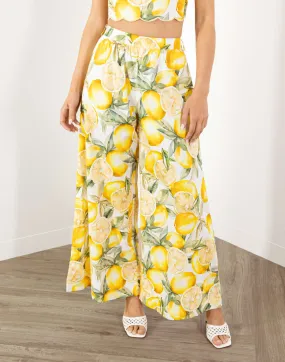 Wanda Pants - High Waist Relaxed Pants - Lemons