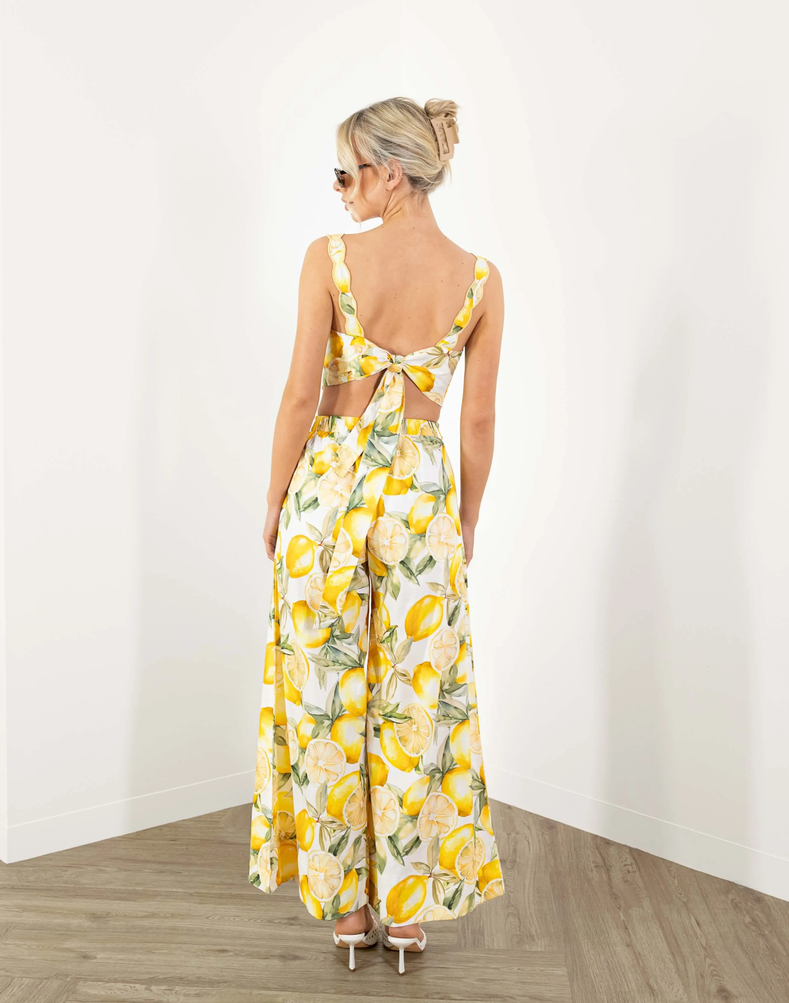 Wanda Pants - High Waist Relaxed Pants - Lemons