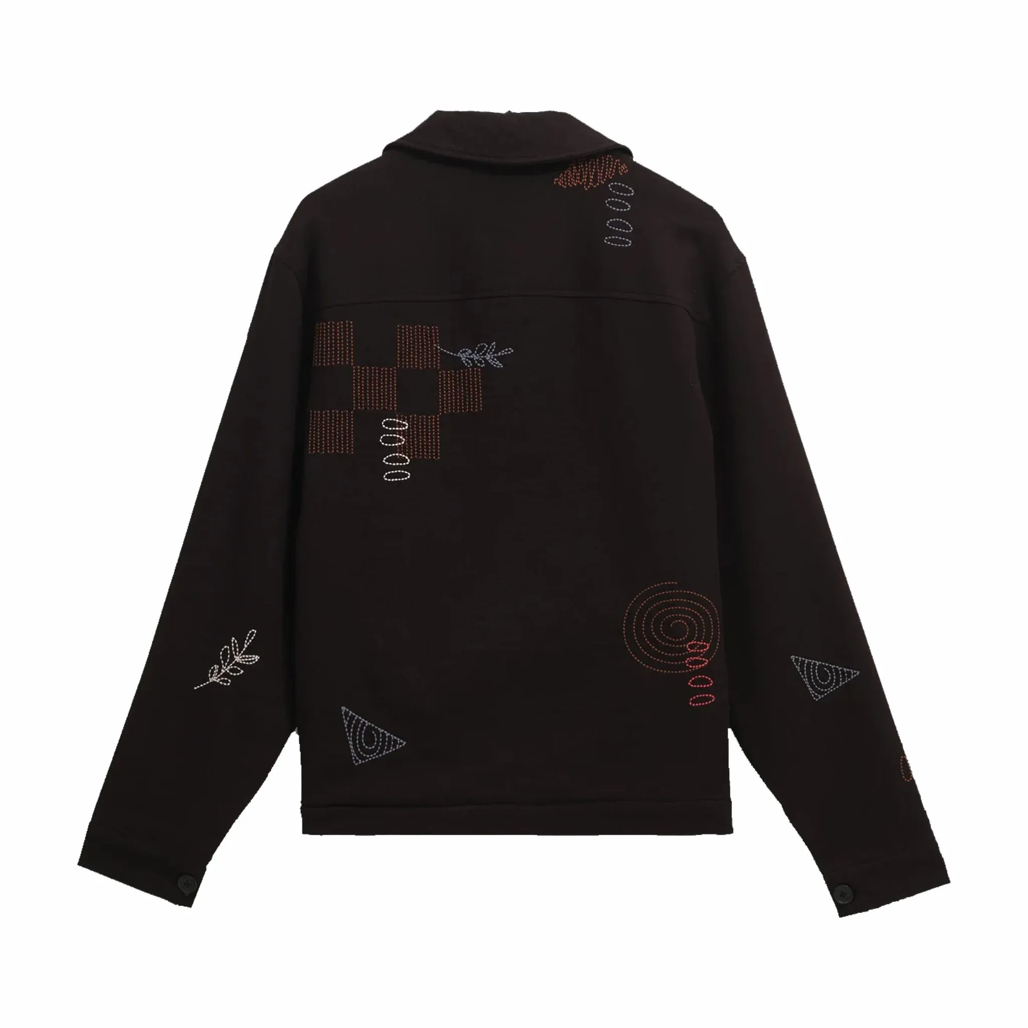 Wax London Eldon Doodle Embroidered Cotton Jacket (Black)