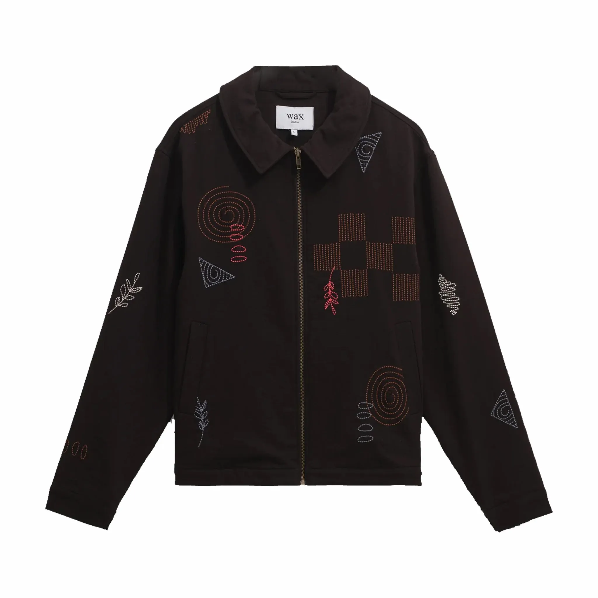Wax London Eldon Doodle Embroidered Cotton Jacket (Black)