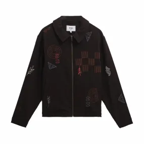 Wax London Eldon Doodle Embroidered Cotton Jacket (Black)