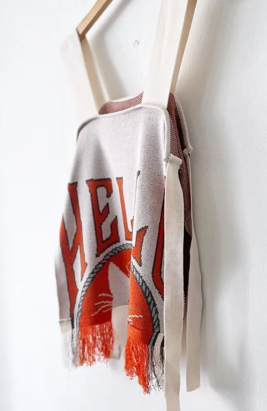 White Cat Hello Fringe Vest