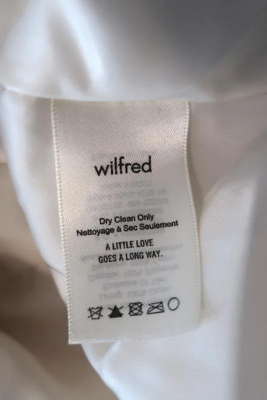 Wilfred Cropped Bomber Jacket Cream Polyester Size Small
