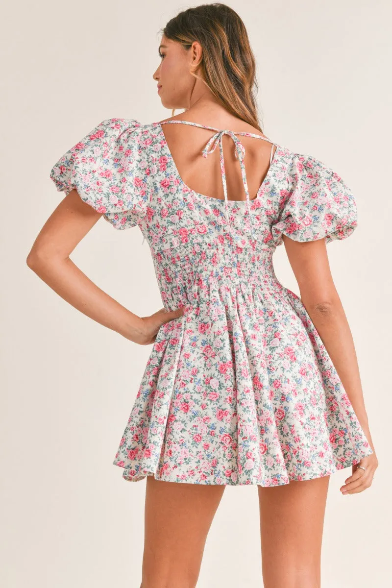 Wilker Puffy Sleeve Babydoll Dress