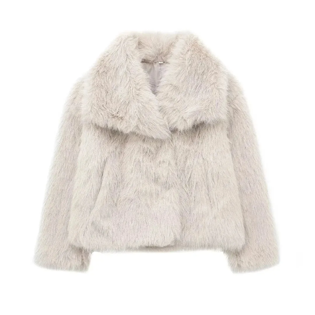 Women's Cotton-Polyester Casual Jacket – Solid Single-Breasted Outerwear