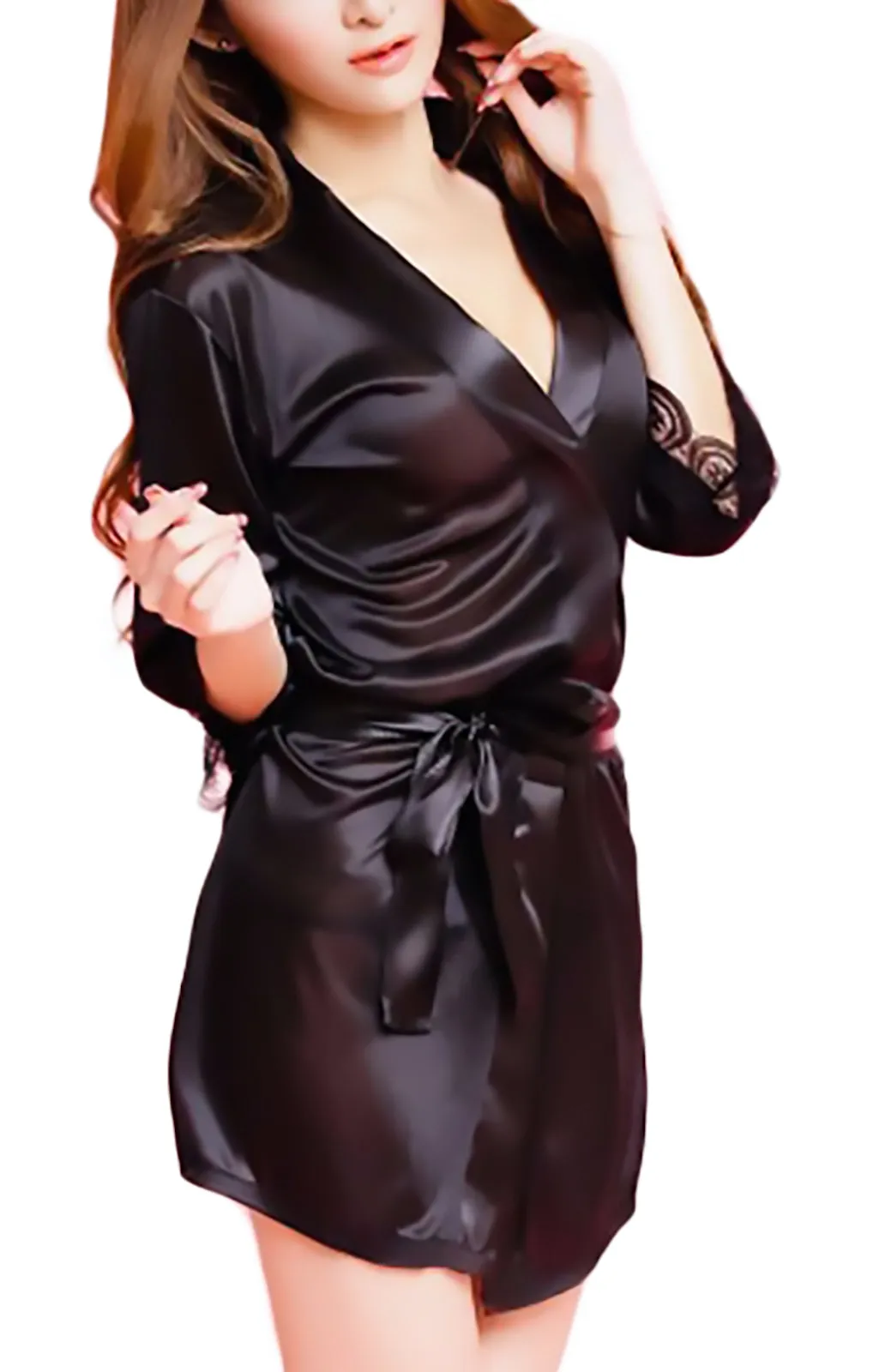 Xs and Os Women's Satin nightwear robe (Plus size)