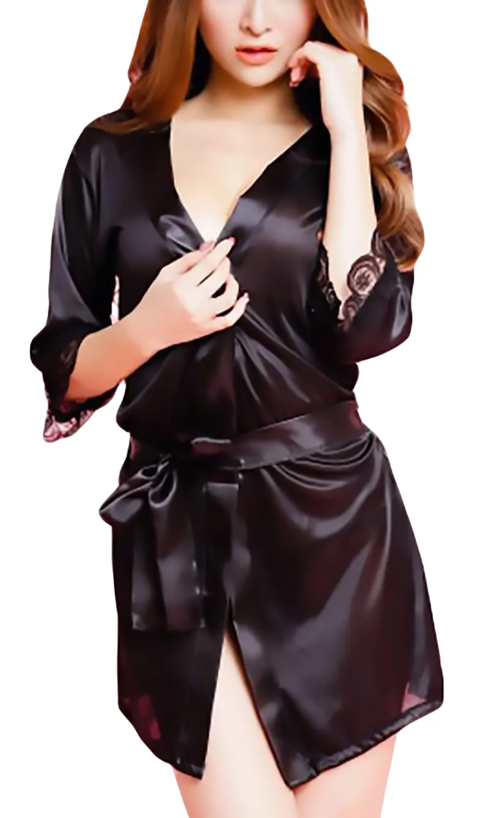 Xs and Os Women's Satin nightwear robe (Plus size)