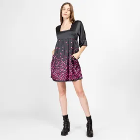 XS DKNY Silk Falling Hearts Babydoll Dress