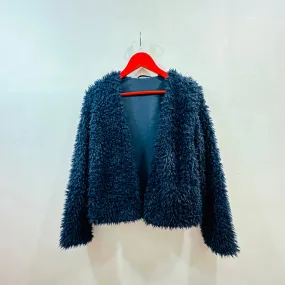 Y2K Navy Furry Jacket