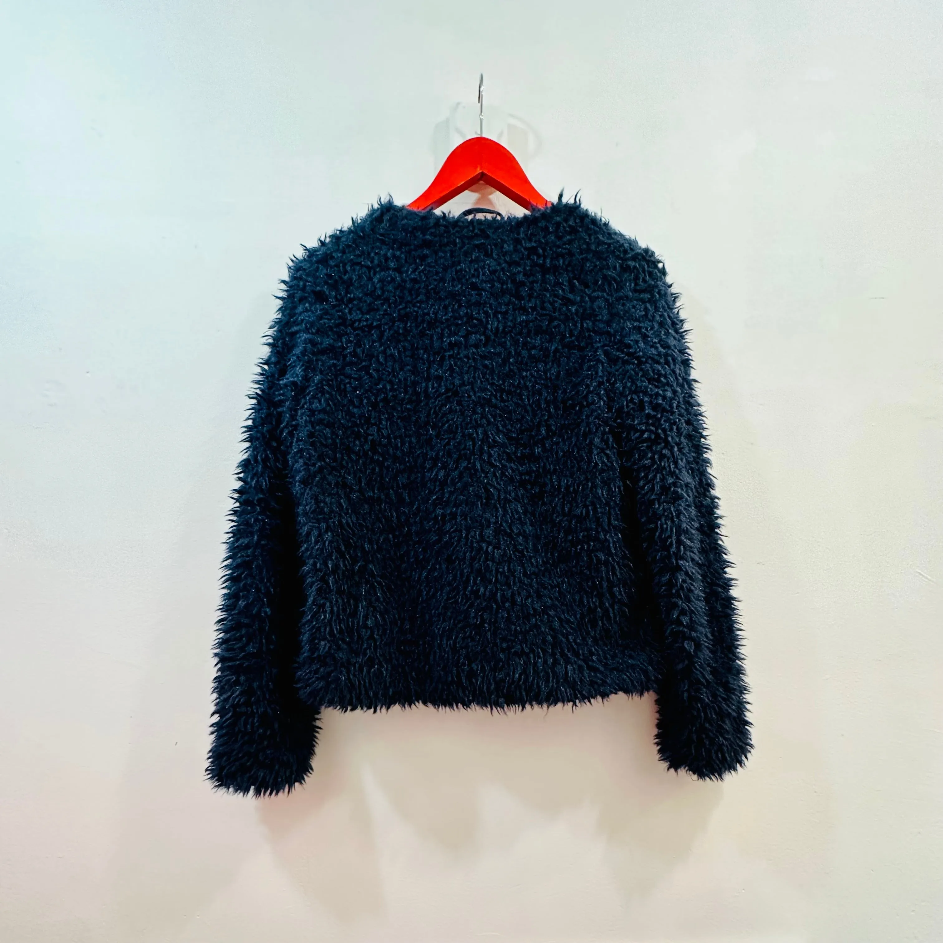 Y2K Navy Furry Jacket